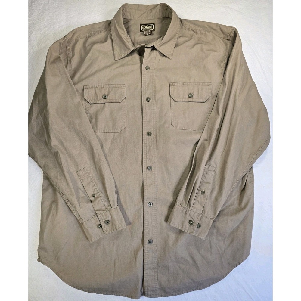 C.E. Schmidt Workwear Shirt Cotton Gray XLT Short Sleeve Utility Rugged